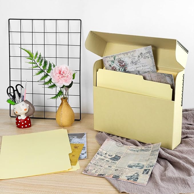 Lineco Archival Document Storage Box, Tan, 15.5" x 10.5" x 2.5" | Legal-Sized, Metal Edge, Acid-Free Boxboard Case, Organize Files, Prints, Photos - Image 4