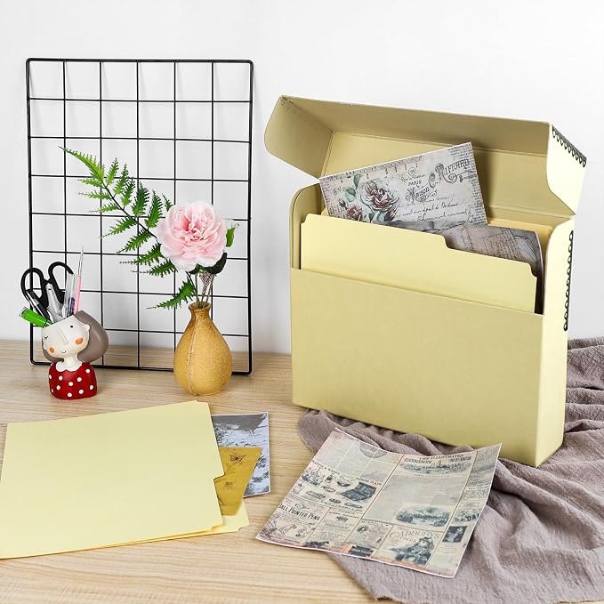 Lineco Archival Document Storage Box, Tan, 15.5" x 10.5" x 2.5" | Legal-Sized, Metal Edge, Acid-Free Boxboard Case, Organize Files, Prints, Photos, Pack of 2 - Image 5