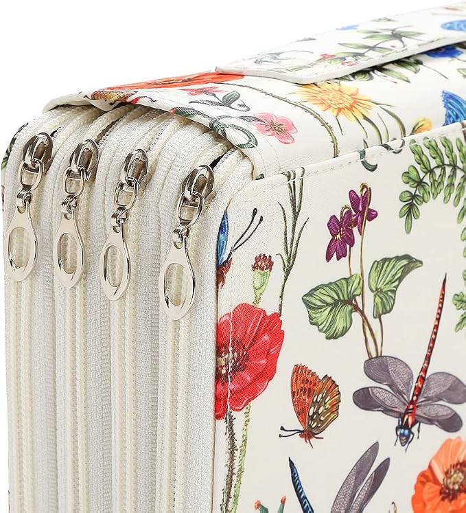 300 Slots Colored Pencil Case Organizer, 4 Layer Bag | Twill Oxford fabric,103 elastic loops,detachable handle,for travel,home storage,drawing tools,creative gifts - Image 5