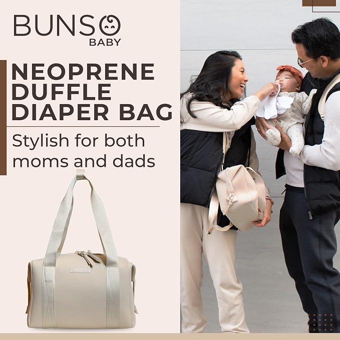 Small Diaper Bag Tote - Lightweight 12x7x8 in Neoprene Diaper Bag with Changing Pad and Pouch, Water-Resistant - Image 3