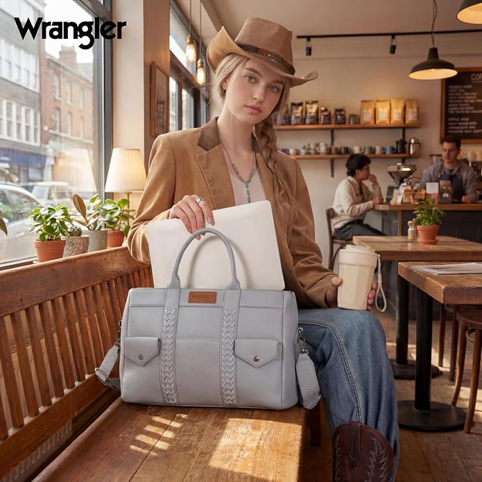 Wrangler Work Tote Bag for Men and Women Business Teacher Bag Large Capacity Briefcase Handbag with Adjustable Strap - Image 2