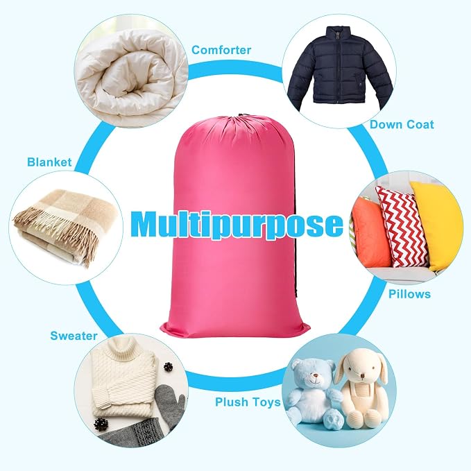 Nuogo 20 Pcs Large Laundry Bags Bulk, 38 x 24 Inch, Black, Blue, Pink - Image 6