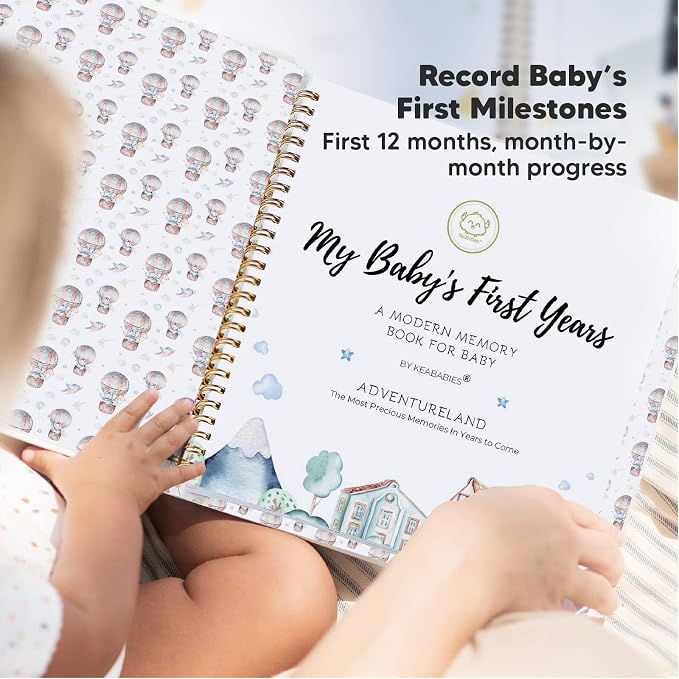 KeaBabies Pregnancy Journal, Pregnancy Announcements & First 5 Years Baby Memory Book Journal - 80 Pages Hard Cover Pregnancy Book For Mom To Be Gift - 90 Pages Hardcover First Year Keepsake Milestone - Image 6