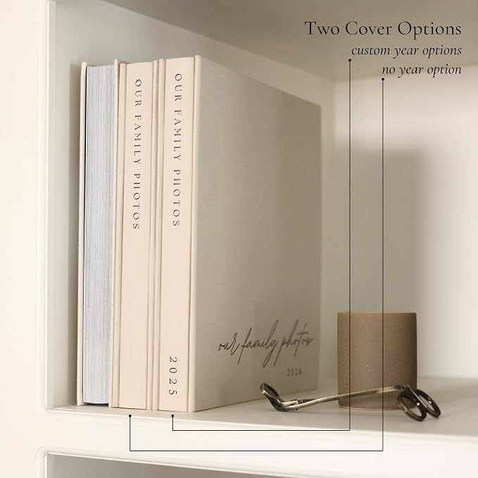Family Photo Album 4x6 Pictures & Custom 2025 Year Large Linen Picture Book | 400 Horizontal & Vertical Pockets - Personalized Scrapbook Memory Book For Baby, Kids, Vacation, Couples, Anniversary - Image 4