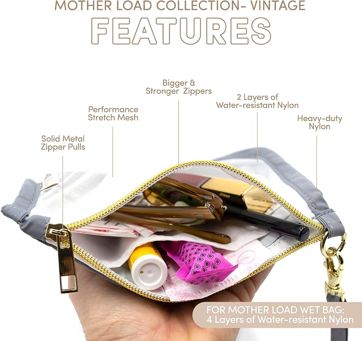 Mother Load Diaper Bag Organizer Pouches Durable Nylon & Performance Mesh - Image 6