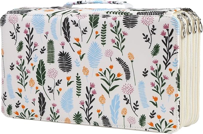 300 Slots Colored Pencil Case Organizer, 4 Layer Bag | Twill Oxford fabric,103 elastic loops,detachable handle,for travel,home storage,drawing tools,creative gifts by Lbxgap