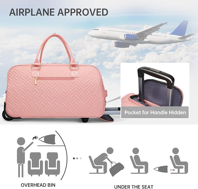 Duffle Bag for Travel, Weekender Bag with Shoe Compartment, Carry On Overnight Bag for Women with Toiletry Bag, Gym Bag with Wet Pocket, Hospital Bags for Labor and Delivery Beige - Image 6