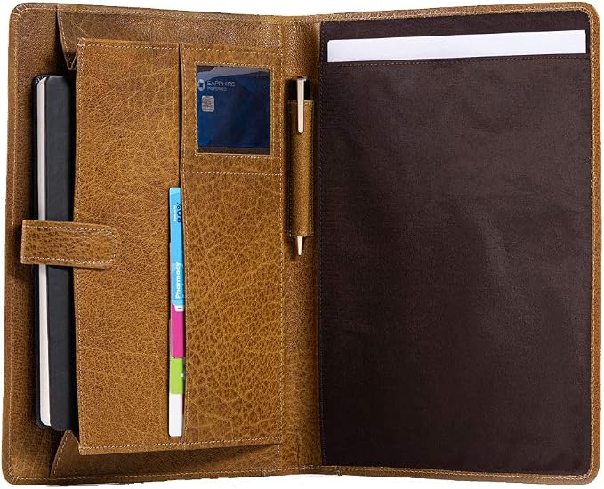 Leather Business Portfolio Business Personal Organiser Folder Full Grain Leather padfolio by KomalC by KomalC