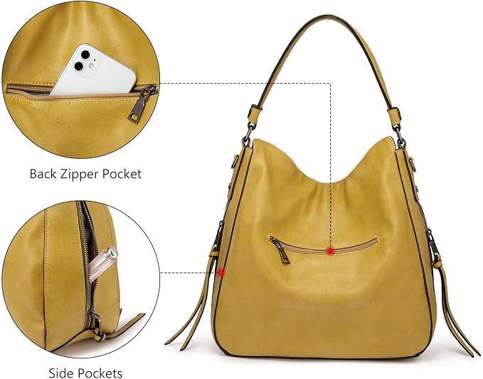 Hobo Crossbody Bag for Women, Designer Shoulder Purse Handbags - Image 4