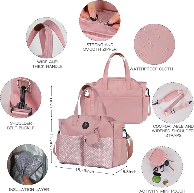 Diaper Bag Tote: Large Tote Baby Bag Boy Diaper Bag Stylish Girl Diaper Bag,Shoulder Mommy Bag - Image 6