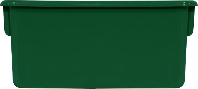 Wood Designs Cubby Storage Bin, Heavy Duty Plastic Containers for Kids Green Cubby Tray Set of 25 - Image 4