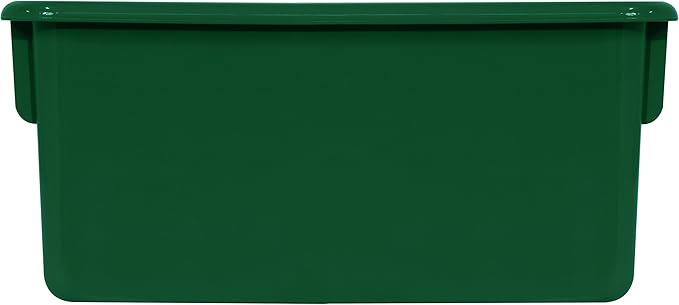 Wood Designs Cubby Storage Bin, Heavy Duty Plastic Containers for Kids Green Cubby Tray Set of 10 - Image 4