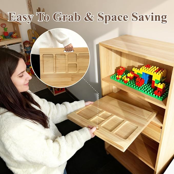 Building Baseplate Table with Storage, Large Activity Building Tray Board for Kids, Adults & Seniors, Multi-Functional Sensory Play Table for Organizing and Displaying Creative Projects - Image 6