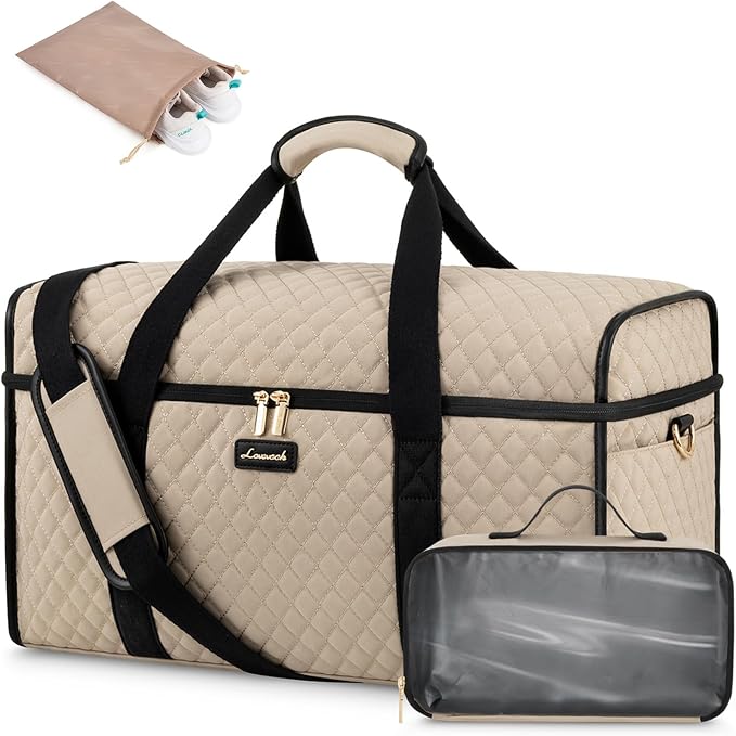 LOVEVOOK Travel Duffle Bag - Weekender & Overnight Bag with Toiletry & Wet Pocket, Carry-On Size, 3pc Set by LOVEVOOK