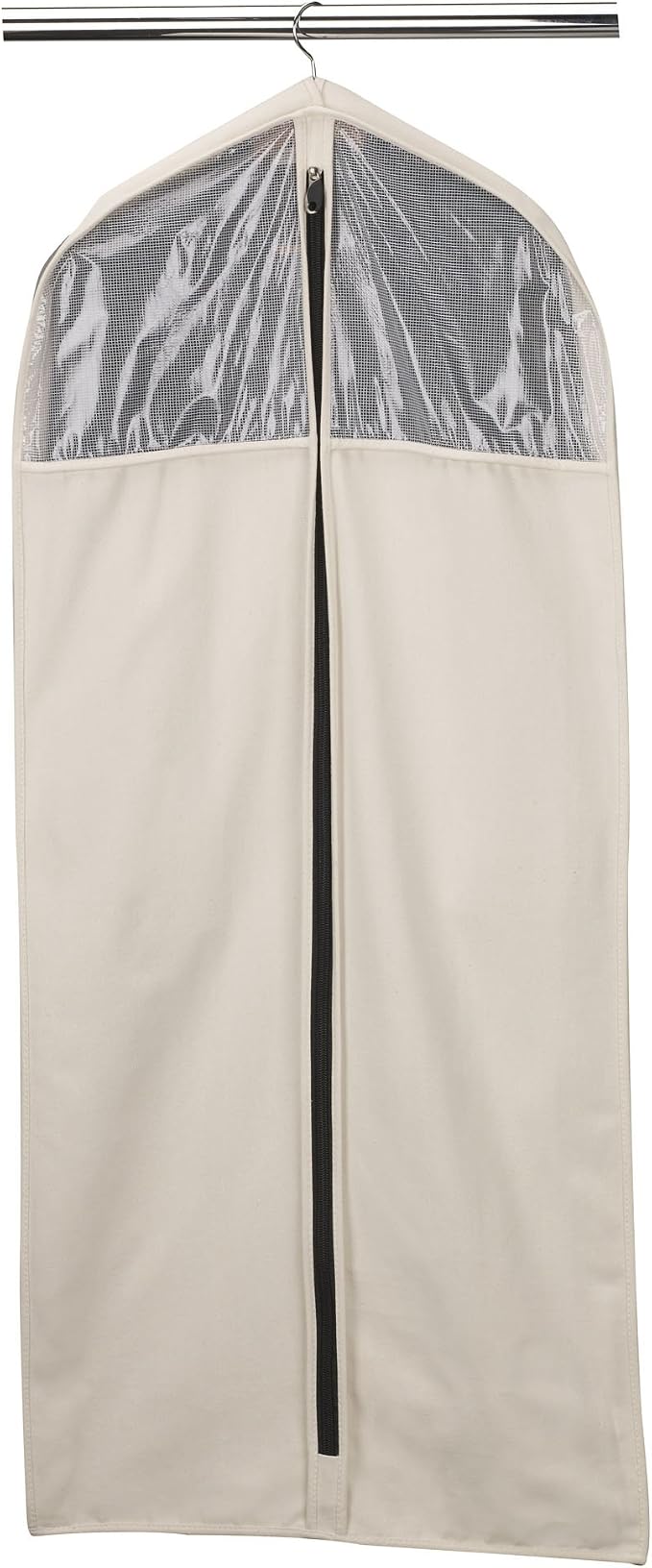 Household Essentials 3392-1 Cedarline Collection Hanging Garment Bag | Dress and Suit Protector | Natural Cotton Canvas,Off-White - Image 5