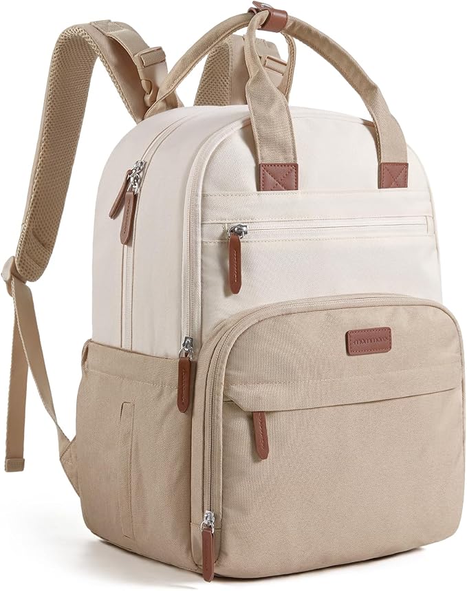mommore Diaper Bag Backpack Multi-pocket Baby Bag with Changing Pad | Travel Essentials for Mom & Dad, Insulated Pockets & Stroller Straps, Newborn Maternity Bag & Registry Must-Haves by mommore