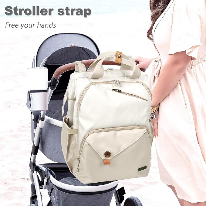 Hap Tim Baby Diaper Bag for Boys Girls, Large Backpack Diaper Bags with Double Compartments, Baby Registry Search Shower Gifts Stuff Newborn Must Haves（7340-KK） - Image 3