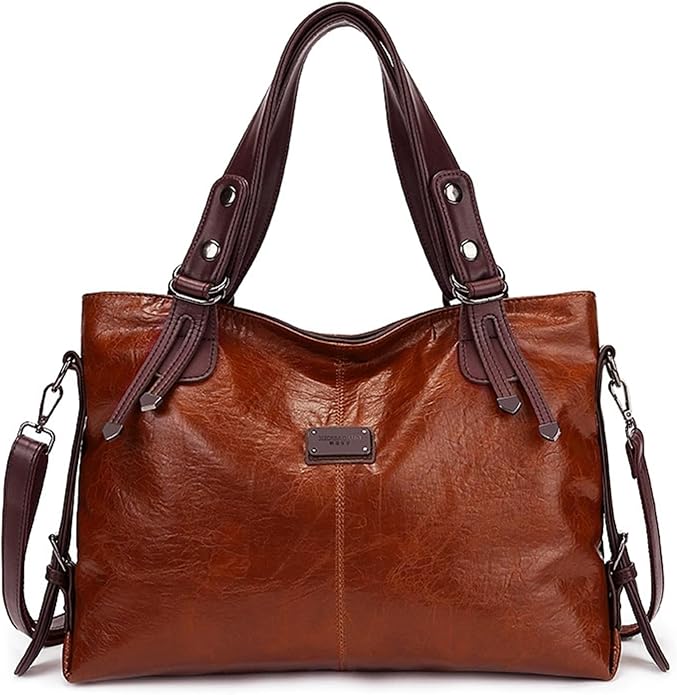 Handbags and Purses for women Vegan Leather Tote Bag for Women Satchel Shoulder Bags Travel Purse with Compartments by MCUVAEC