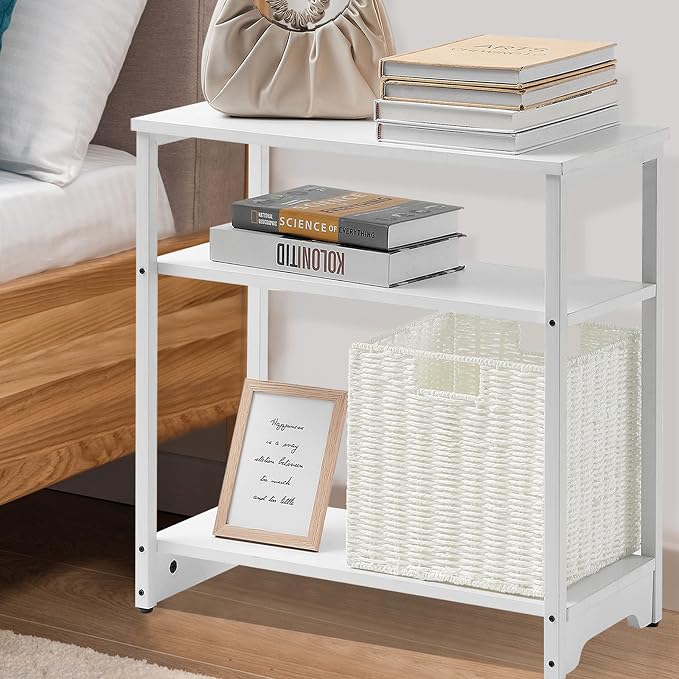 Wicker Storage Basket, Set of 2 Hand-Woven Storage Baskets for Organizing, White Foldable Cube Storage Bins Organizer, 9 x 9 Inch Square Wicker Storage Baskets for Shelves Pantry Decor - Image 4