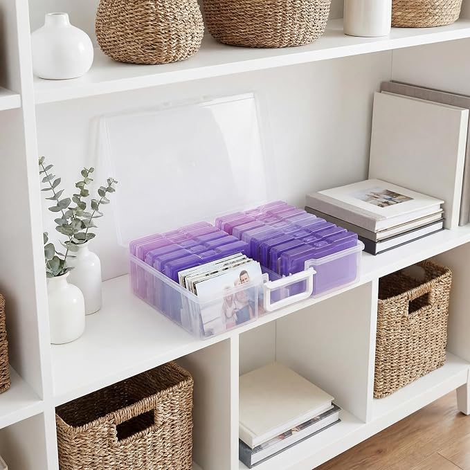 novelinks Photo Storage Boxes with Handle, Photo Organizers and Storage | 1Pack Color, Photo Albums 4x6 Pictures, Photo Cases, Classroom Organization, Index Card Box, Photo Card Holder, Seed Storage - Image 7