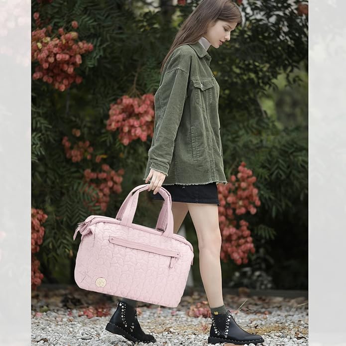 Multi-Pockets Diaper Bag Tote,Stylish Large Capacity Nappy Changing Bag Satchel Messenger Bag Travel Mommy Bag - Image 2