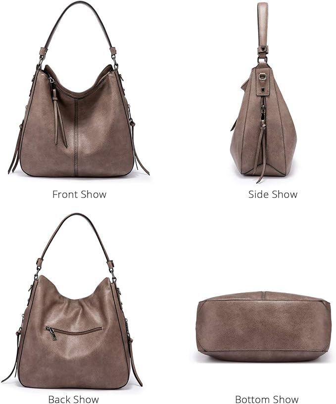 Hobo Crossbody Bag for Women, Designer Shoulder Purse Handbags - Image 3