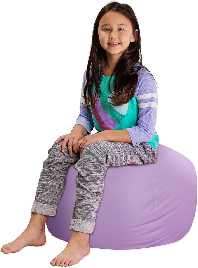 Posh Stuffable Kids Stuffed Animal Storage Bean Bag Chair Cover - Childrens Toy Organizer, Medium 27" - Heather Lavender by PoshCreations