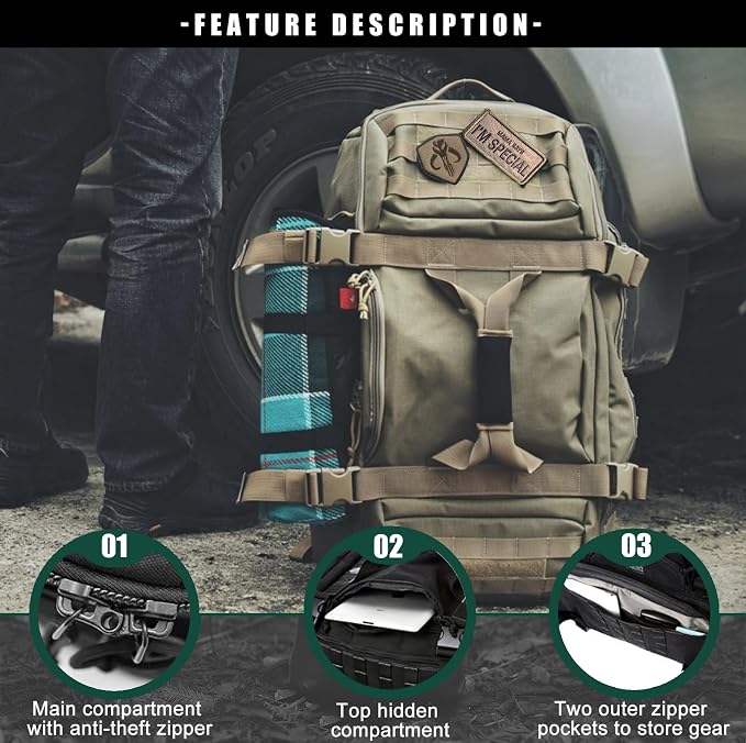 3-in-1 Gym Bag Duffle Bags Backpack - Travel Bag with Shoes Compartment | Sports Duffel Bag for Men Women Ideal for Workout,Weekender,Military,Sports,Overnight,Basketball,Tactical,Football,Baseball - Image 3