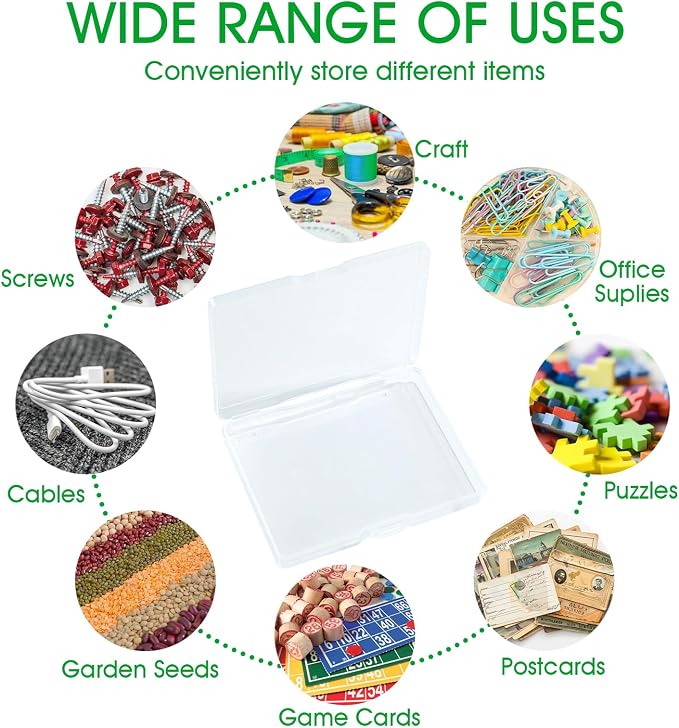 Photo Storage Box 5 x 7 Inches, 18 Inner Extra Large Photo Boxes with Dividers, Clear Acid-Free Photo Storage Container with Handle, Photo Organizer Craft Keeper for Photo, Craft, Seend, Stamp - Image 6