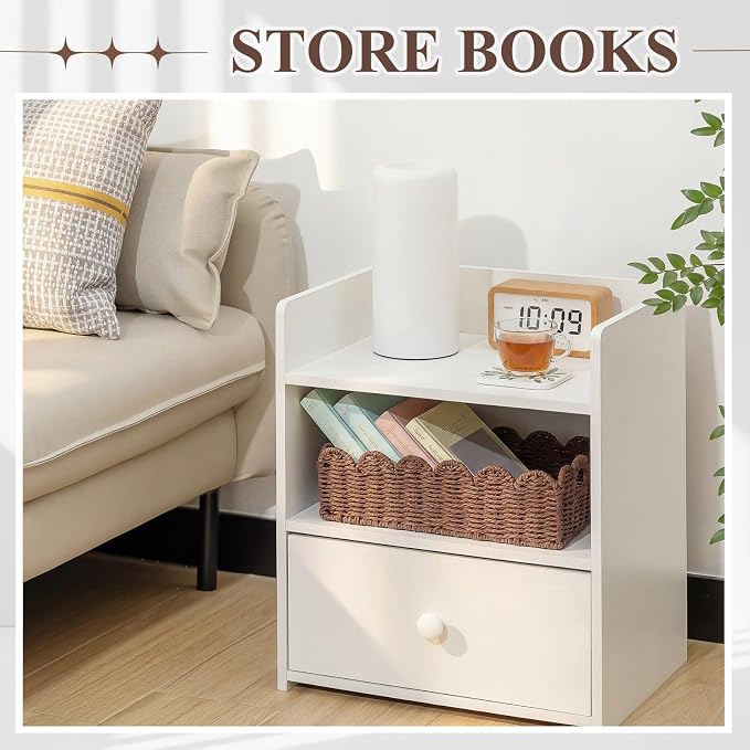 Boao 3 Pcs Boho Storage Wicker Baskets Handmade Woven Decorative Paper Rope Baskets for Organizing with Handle Countertop Toilet Paper Storage Container for Toilet Tank Top(Light Brown,Fan-shaped) - Image 4