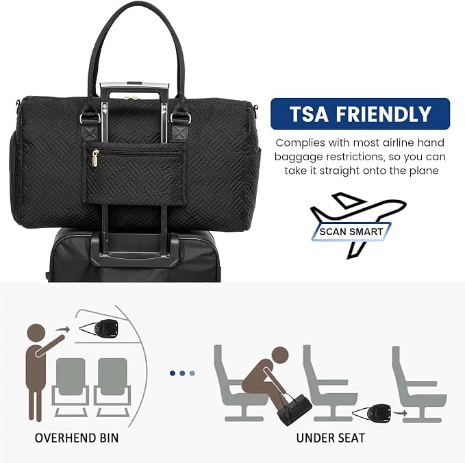 LOVEVOOK Travel Duffle Bag, Weekender Bag for Women with Toiletry Bag, Carry on Overnight Bag with Shoe Compartment, Gym Duffel Bag with Wet Pocket, Mommy Hospital Bags for Labor and Delivery - Image 4