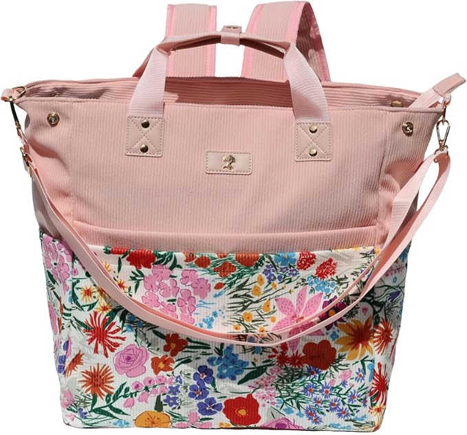 Diaper Tote Bag Totepack Backpack Crossbody Bag 3 in 1 for Women Laptop Backpack Multifunctional with Insulated Pockets by ESVAN