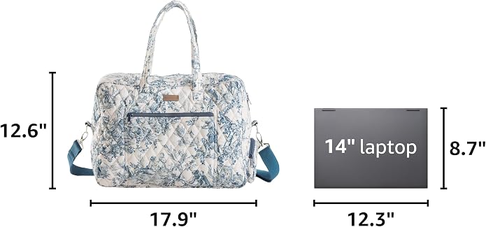 Maison d' Hermine Weekender Bags for Women Cotton Quilted Duffel Overnight Luggage Weekend Bag for Men Gym Gifts Travel | Overnight Luggage Weekend Bag for Men Gym Sports Gifts Duffle bag Business Travellers Trip Spring Summer - Image 3