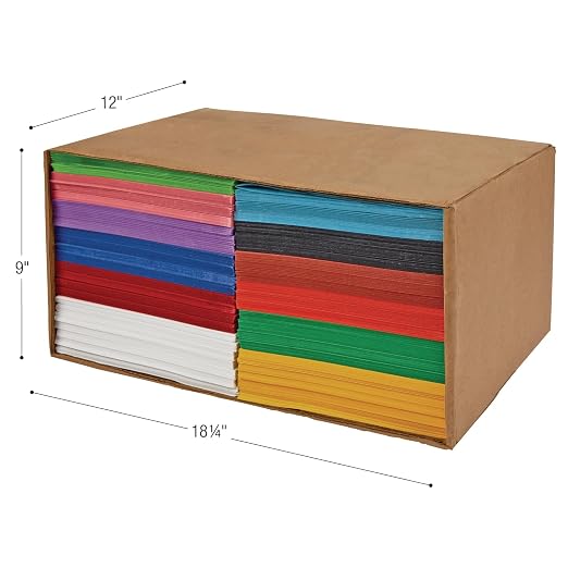 Colorations 9" x 12" Construction Paper Classroom Pack, 2200 Sheets | Mediumweight Construction Paper, Bulk Set, Classroom Arts & Crafts Supplies - Image 8