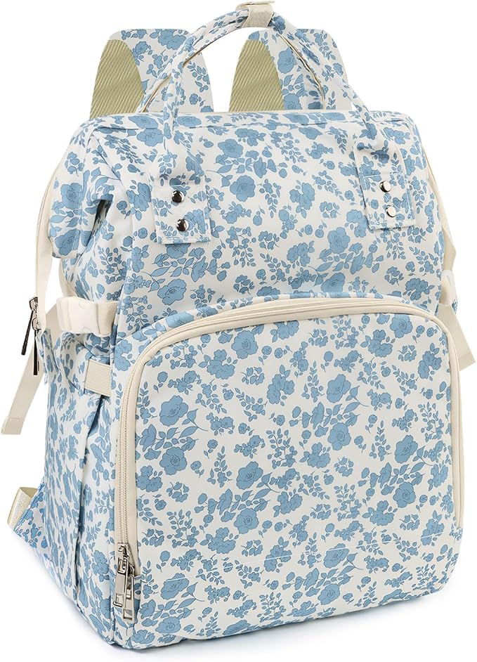 Diaper Bag Backpack,Baby Diaper Bag for Mom,Large Capacity Travel Nappy Bag | Boys Girls with Stroller Straps by rain+bunny
