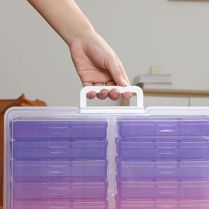 novelinks Photo Storage Boxes with Handle, Photo Organizers and Storage | 1Pack Color, Photo Albums 4x6 Pictures, Photo Cases, Classroom Organization, Index Card Box, Photo Card Holder, Seed Storage - Image 3