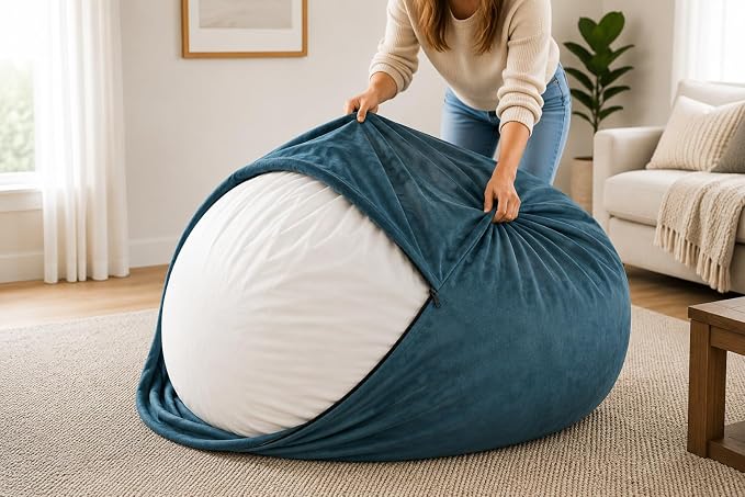 ULTIMATE SACK | 6 Ft Bean Bag Chair Replacement Cover Only | Cloud Suede | Removable Washable Cover only by ULTIMATESACK