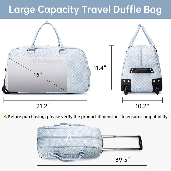 Duffle Bag for Travel, Weekender Bag with Shoe Compartment, Carry On Overnight Bag for Women with Toiletry Bag, Gym Bag with Wet Pocket, Hospital Bags for Labor and Delivery Beige - Image 2