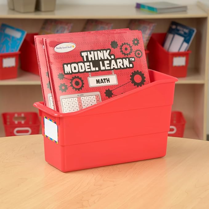 Really Good Stuff Durable Book & Binder Holders - 6 Pack - Red - Image 4