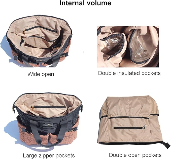 Diaper Tote Bag Totepack Backpack 2 in 1 for Women Multifunctional Large Capacity with Insulated Pockets Travel | Multifunctional - Image 4