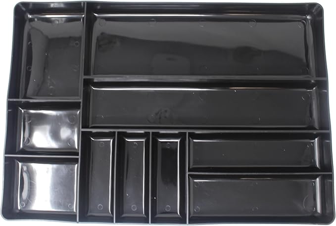 JSP Manufacturing Black Stackable Lightweight 10 Compartment Organizer Tray (4) - Image 4