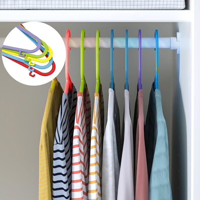 Plastic Kids Hangers for Clothes (Pack of 40) - Durable and Slim Baby Hangers – Space Saving Children's Hangers for Clothes - Infant Hangers & Kids Coat Hangers - Image 3