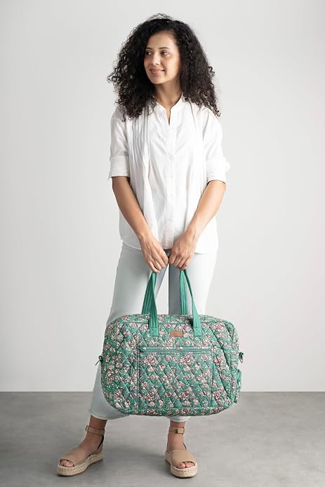 Maison d' Hermine Weekender Bags for Women Cotton Quilted Duffel Overnight Luggage Weekend Bag for Men Gym Gifts Travel | Overnight Luggage Weekend Bag for Men Gym Sports Gifts Duffle bag Business Travellers Trip Spring Summer - Image 3