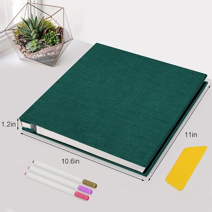 Zesthouse Photo Album Self Adhesive Pages, 60 Pages Magnetic Scrapbook Albums with Sticky Page, Photos Album Holds 8x10 & 5X7 & 4x6 & 6x8 & 3x5, Large Picture Book Ideal Gift for Family Wedding Baby - Image 2