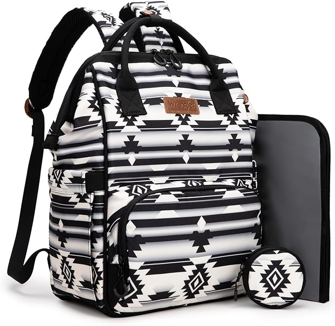 Montana West Wrangler Diaper Bag Backpack Aztec Callie Bag Travel Backpack Purses Western Multi-Function Baby Bags for Mom by THEOFFICIALMONTANAWEST