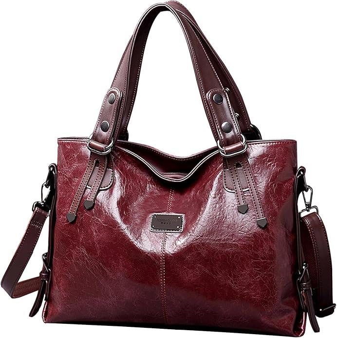 Handbags and Purses for women Vegan Leather Tote Bag for Women Satchel Shoulder Bags Travel Purse with Compartments by MCUVAEC