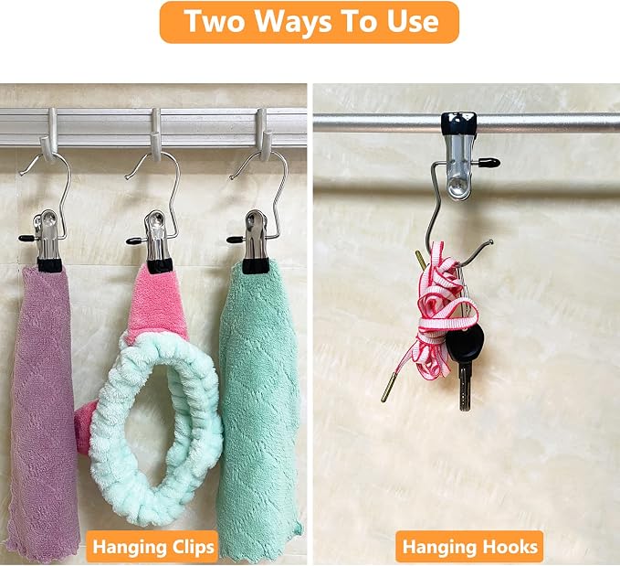 Boot Hangers for Closet, 100 Pack Hanging Clips Hook Clothes Pins for Laundry, Hanger Clips Towel Clips Boot Organizer for Home and Travel, Clothespins Clip Hangers for Pants Hats Socks Gloves - Image 6