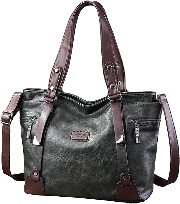 Handbags and Purses for women Vegan Leather Tote Bag for Women Satchel Shoulder Bags Travel Purse with Compartments by MCUVAEC