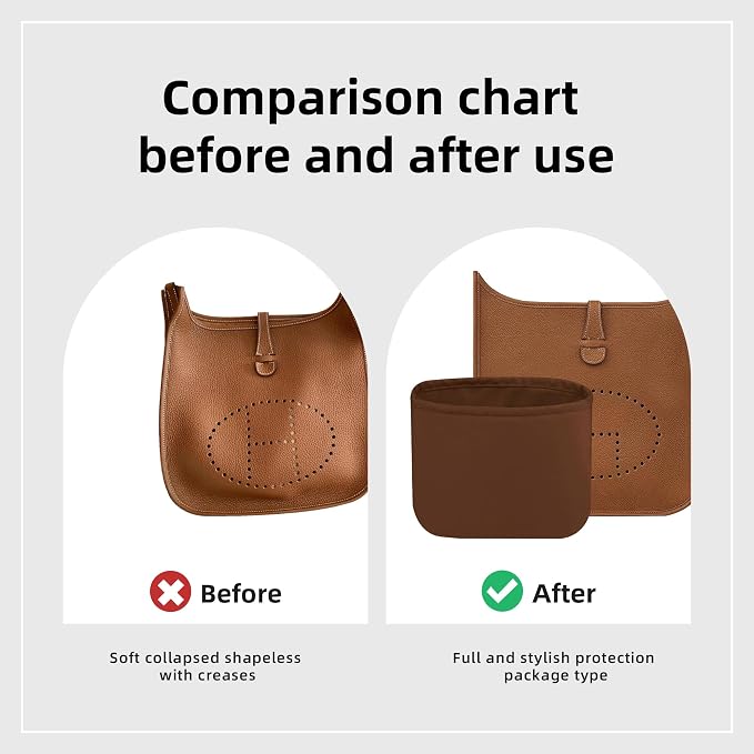 DGAZ Silky Purse Organizer Insert Fits Evelyne TPM/PM/GM/TGM Bags, Luxury Handbag & Tote Organizer, Simplicity bag organizer（Gold,PM） | Soft and Lightweight,Perfect Fit,Multi-pocket Storage,Bag Protector,Luxury Bag Care,Handmade,for Smooth Bag Organizer - Image 5