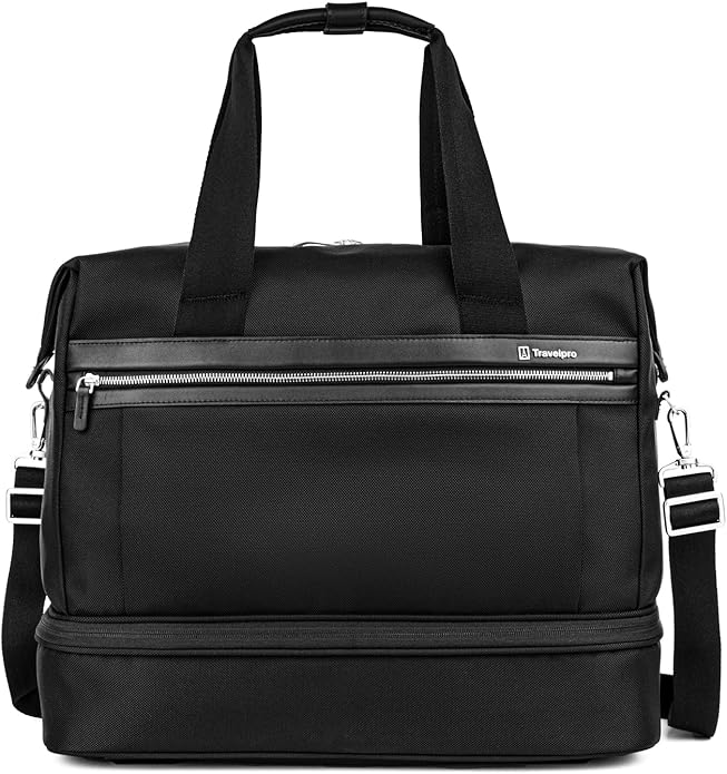 Travelpro Platinum Elite Carry on Soft Travel Drop-Bottom Weekender Bag, Overnight, Men and Women by Travelpro